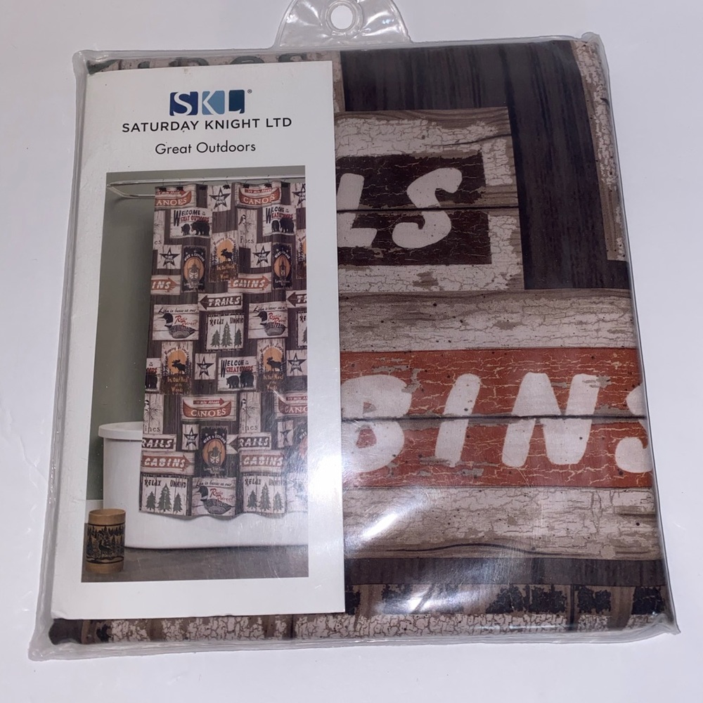 Brand New Great Outdoors Shower curtain 70x72in